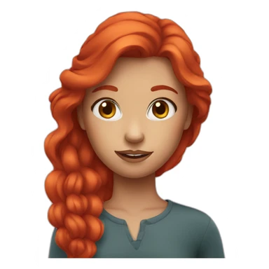 red headed girl sticker
