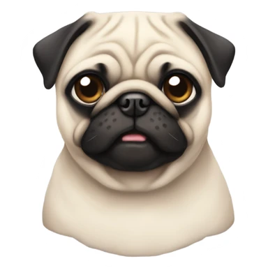 a cute and aesthetic pug sticker