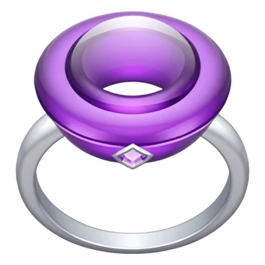 anel de casamento branco e roxo sticker