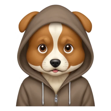 Dog wearing a hoodie  sticker