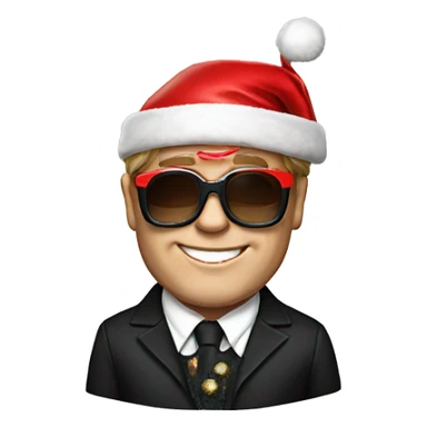 elton john with santa hat sticker