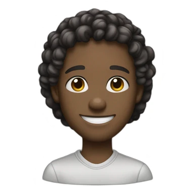 Create a innocent white student with big smile and puppy eyes sticker