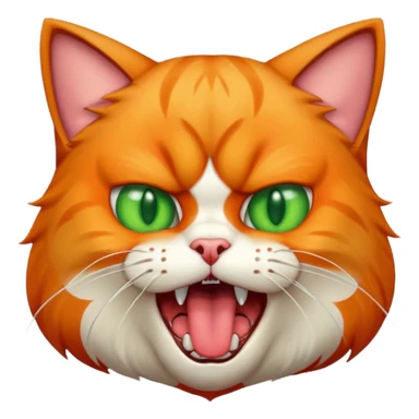 An angry cat with tongue out sticker