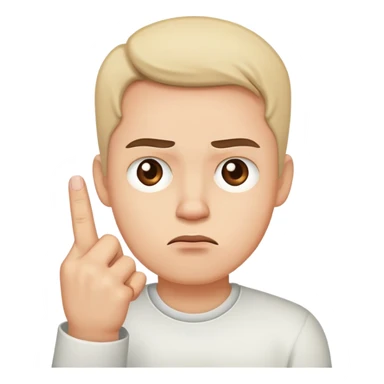 Annoyed showing middle finger sticker