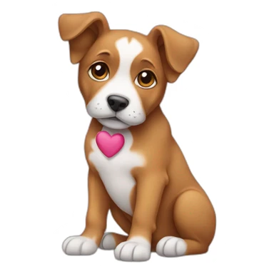 heart with puppy sticker