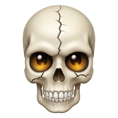 One eye blinking skull sticker