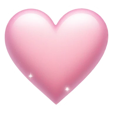 light pink heart with big white sparkles sticker