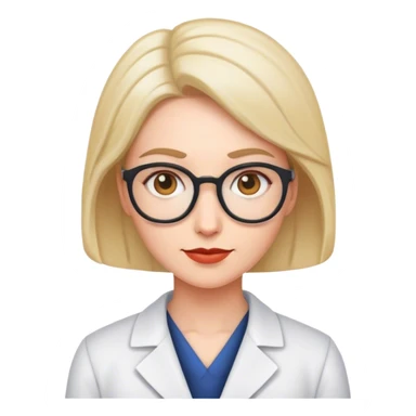 female professor white sticker