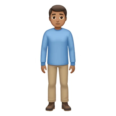 man with a full body and a long-sleeve shirt in the cold sticker