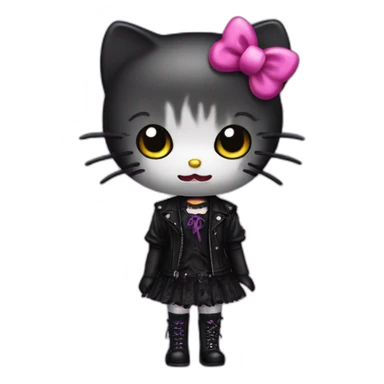 hello kitty goth sticker