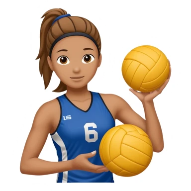 volleyball player, horse, with volleyball ball sticker