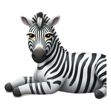 zebra sunbathing  sticker