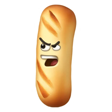Angry baguette  sticker