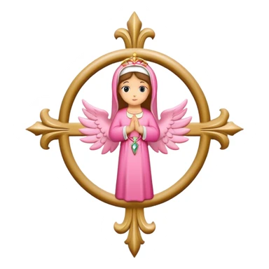 ave maria's emblem with a touch of pink sticker