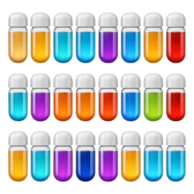 colorful vitamins in capsules sticker