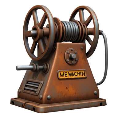 iron machine sticker