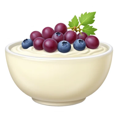 yoghurt bowl with grapes and blueberries sticker