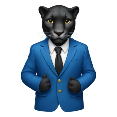 Panther wearing blue blazer sticker