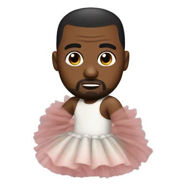 Kanye west wearing a tutu sticker