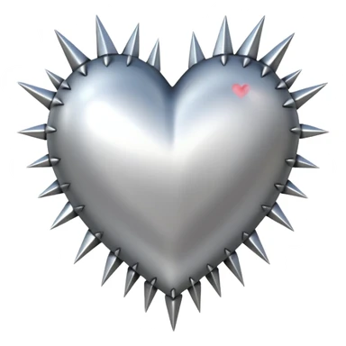 metal heart with spikes sticker