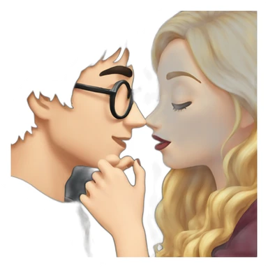 Harry Potter et Luna kissing sticker