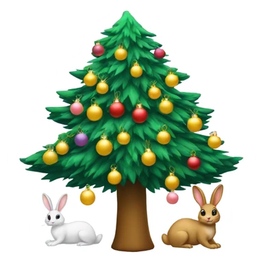 Christmas tree with 25 bunny’s sticker