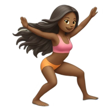 Yoga girl surfing sticker