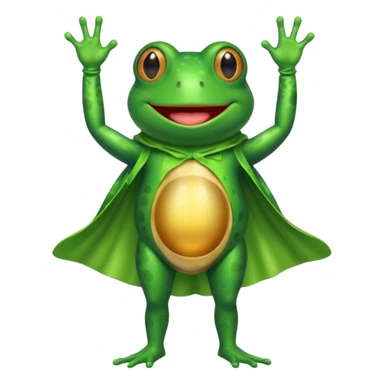 Frog wearing condom costume sticker