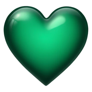 Dark green glass heart  sticker