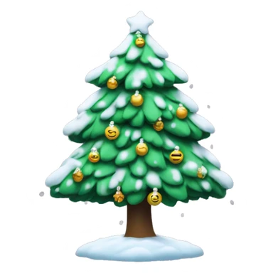 Crismas tree surrounded by Snowfall  sticker