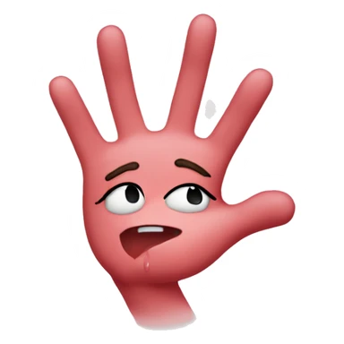 Heart hand emoji and kissy face sticker