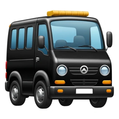 quiero un emoji de un camion de envios en tonos negro sticker