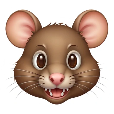 Rat with big front teeth sticker