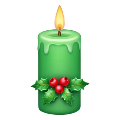 Classic Holly Candle sticker