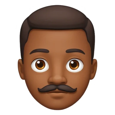 Black boy with mustace Portrait sticker