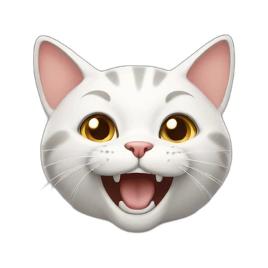 Excited cat sticker