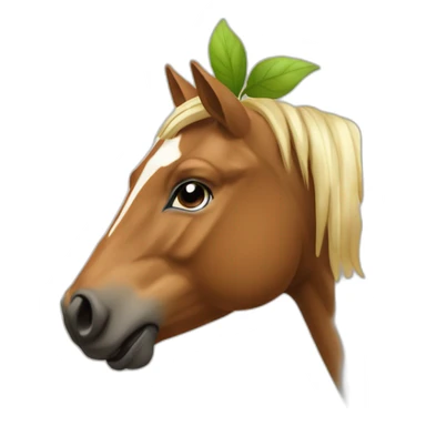 cheval sur une pomme sticker