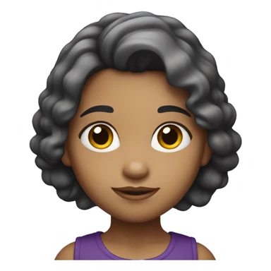 Niña pelo morado  sticker