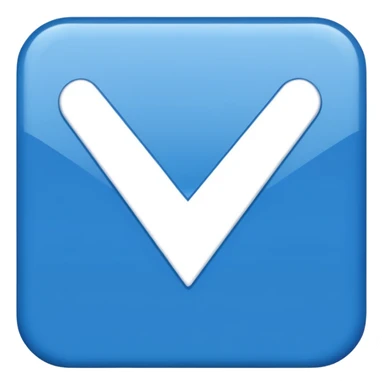 White Checkmark in blue box sticker
