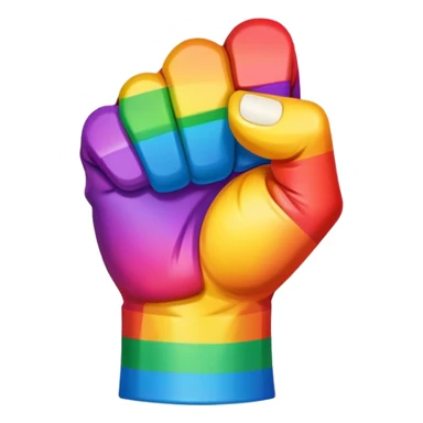 rainbow gay fist sticker