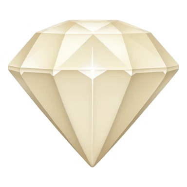 diamond shape carved from ivory emoji sticker