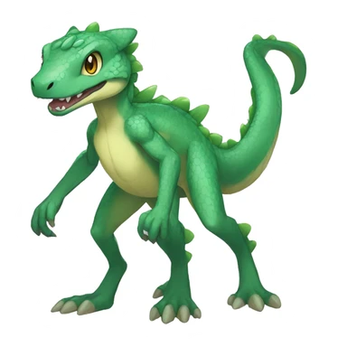 Anthro Sona Fakemon Reptile Full Body sticker