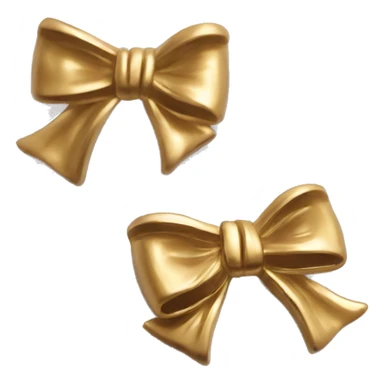 gold bow earrings sticker