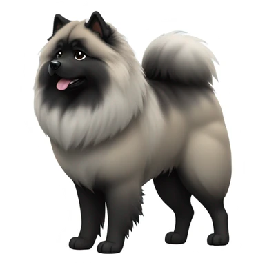 Grey and black  eurasier sticker