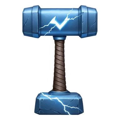 Thor's hammer with lightning infused sticker