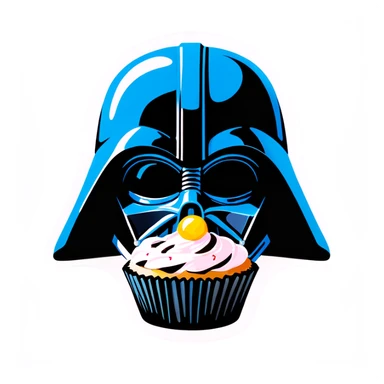 Darth Vader birthday party sticker