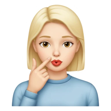 finger over lips shushing gesture sticker