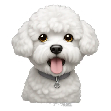 3 leg black bichon frise sticker