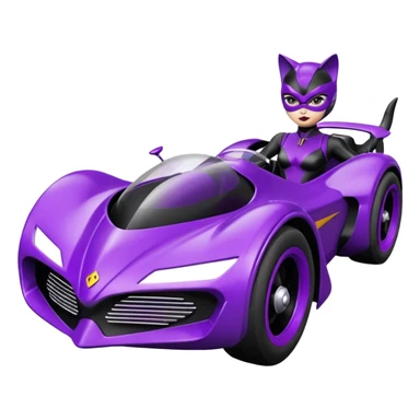 Hot rod Cat Woman’s futuristic Catmobile rc car  sticker