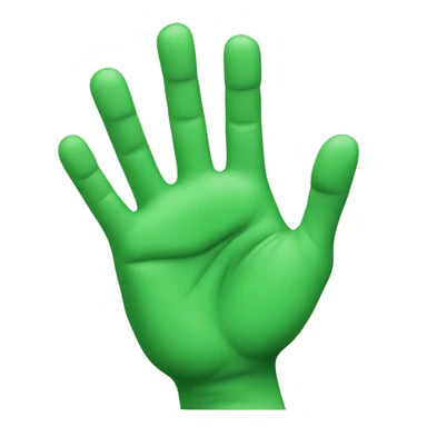 raised hands green sticker